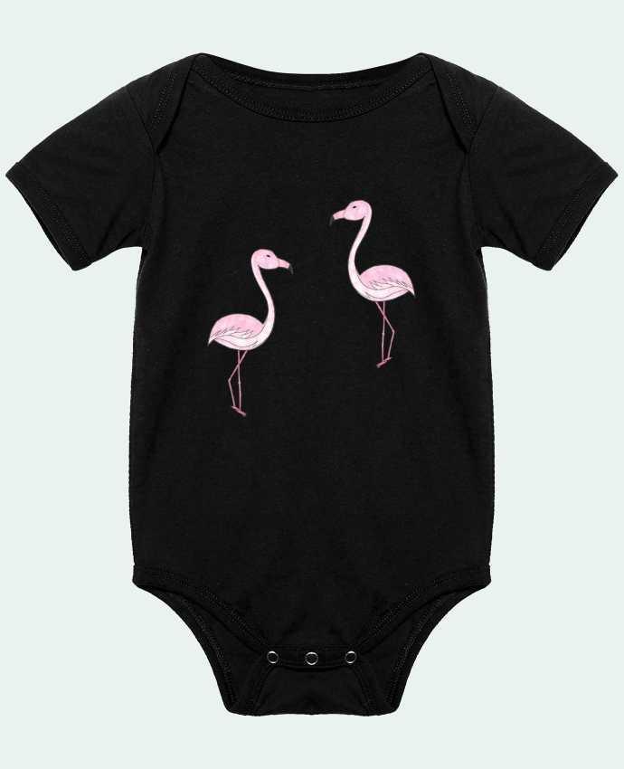 Baby Body Flamant Rose Dessin by K-créatif