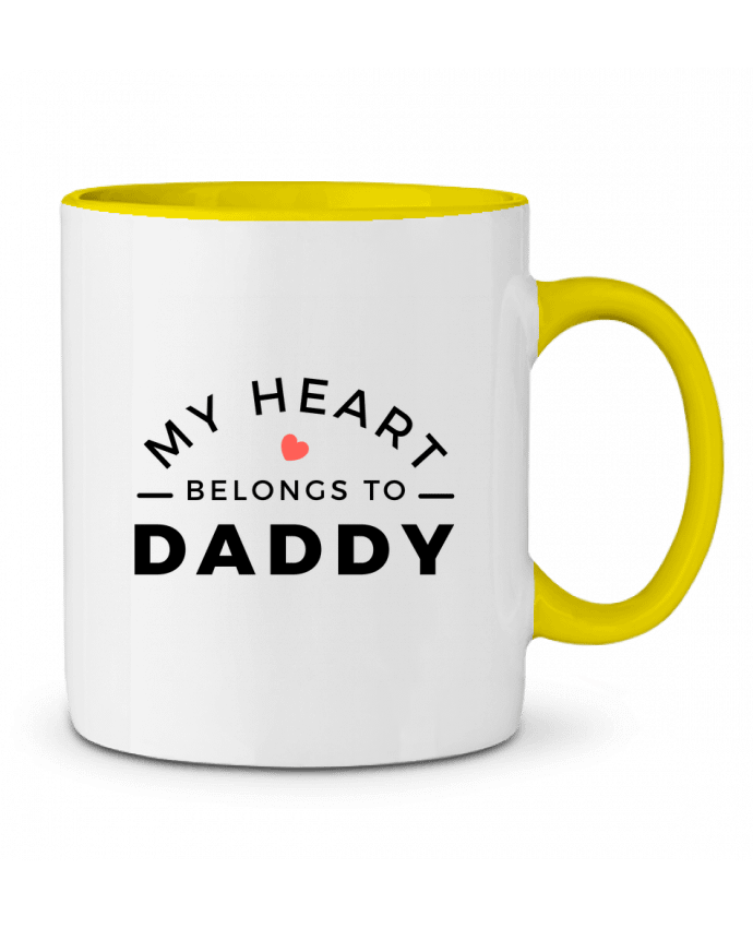 Mug bicolore My heart belongs to daddy Nana