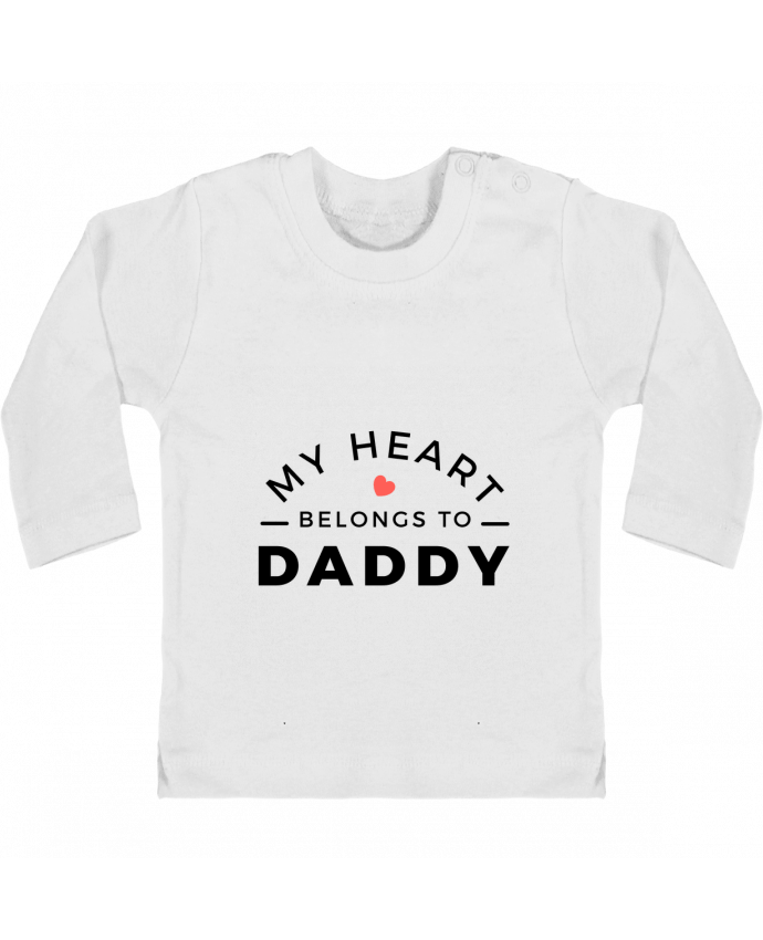 T-shirt bébé My heart belongs to daddy manches longues du designer Nana