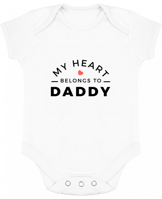 Body bébé manches contrastées My heart belongs to daddy par Nana