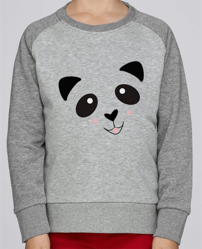 Sweatshirt Kids Round Neck Stanley Mini Contrast Bébé Panda Mignon by K-créatif