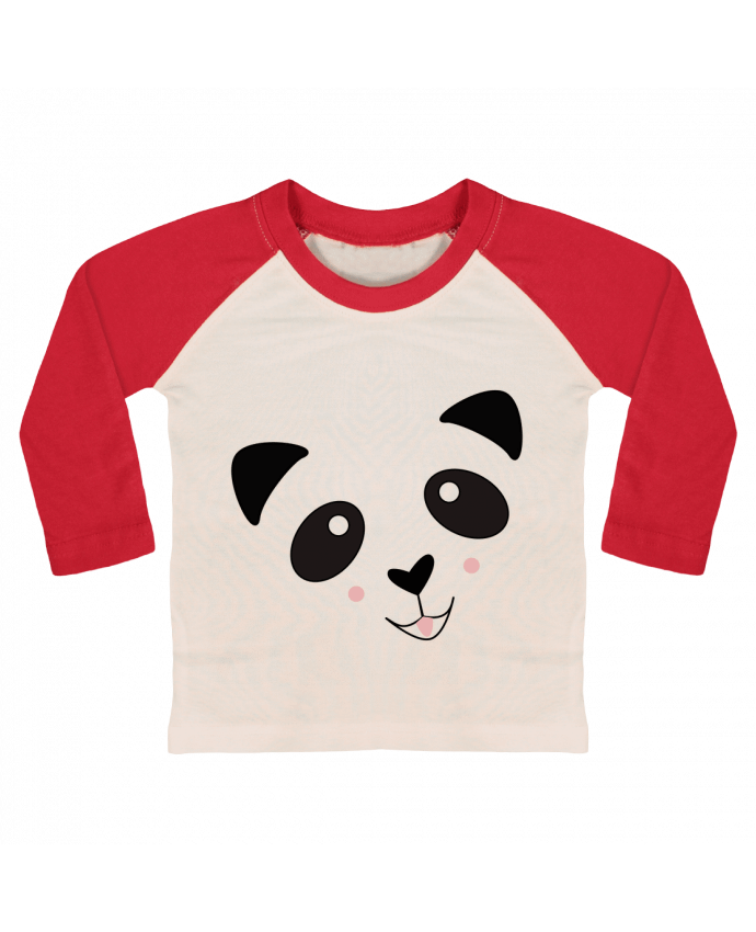 T-shirt baby Baseball long sleeve Bébé Panda Mignon by K-créatif