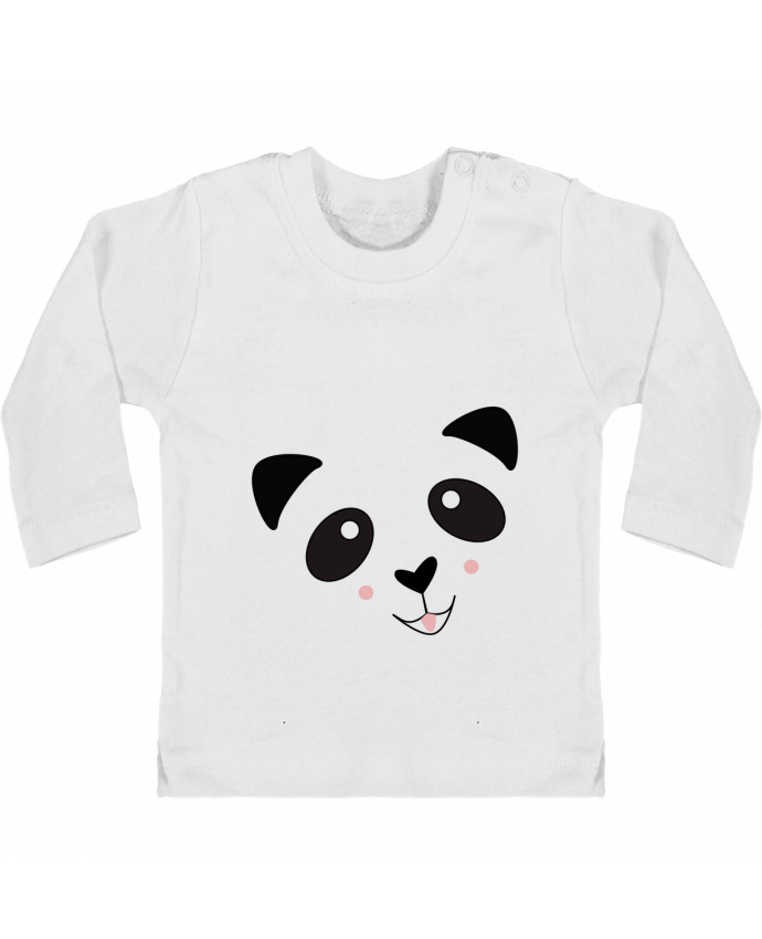 Camiseta Bebé Manga Larga con Botones  Bébé Panda Mignon manches longues du designer K-créatif