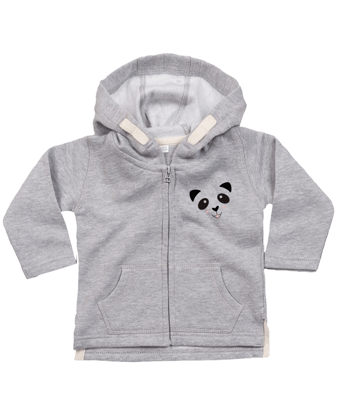 Hoddie with zip for baby Bébé Panda Mignon by K-créatif