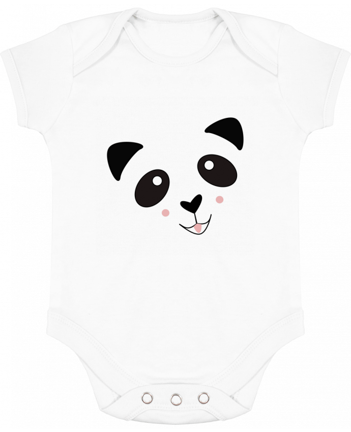Body bébé manches contrastées Bébé Panda Mignon par K-créatif