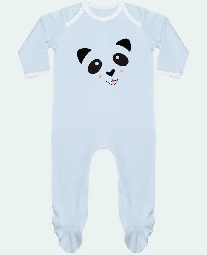 Baby Sleeper long sleeves Contrast Bébé Panda Mignon by K-créatif