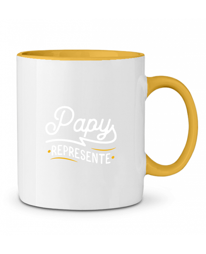Mug bicolore Papy represente cadeau Original t-shirt