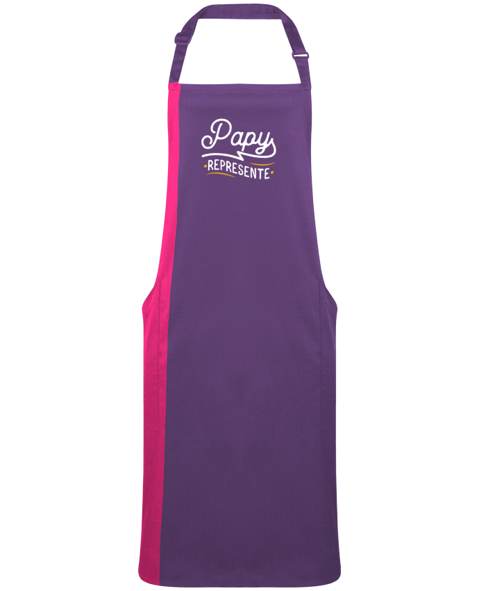 Tablier bicolore Papy represente cadeau par  Original t-shirt