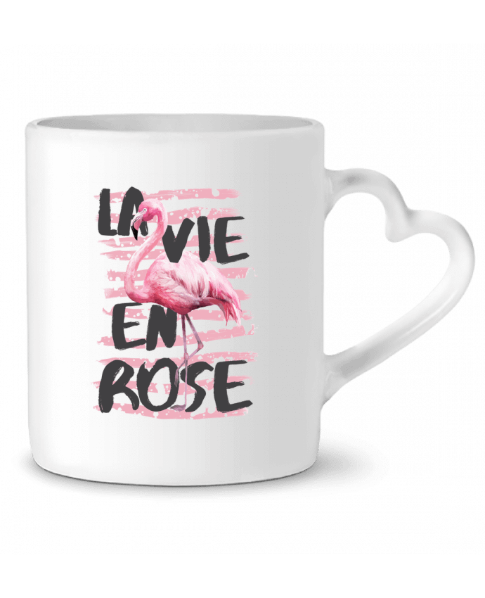 Mug coeur La vie en rose par tunetoo