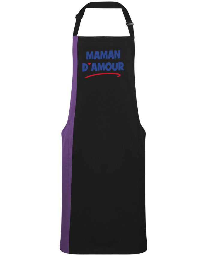 Two-tone long Apron Maman d'amour by  tunetoo