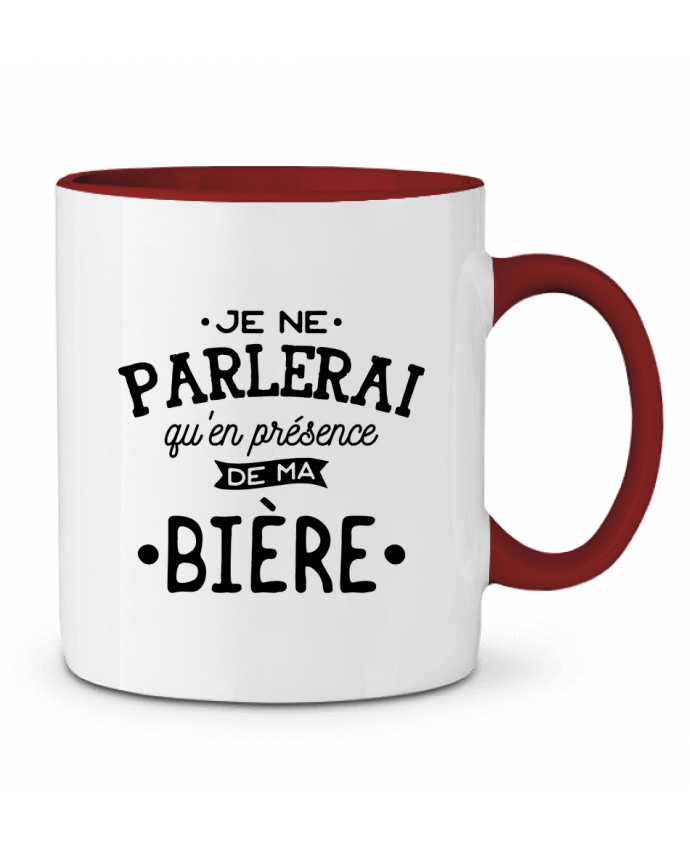 Mug bicolore En présence de ma bière Original t-shirt