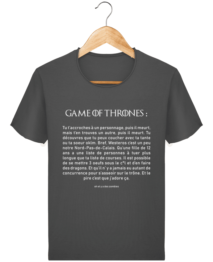  T-shirt Homme vintage Résumé de Game of Thrones par tunetoo