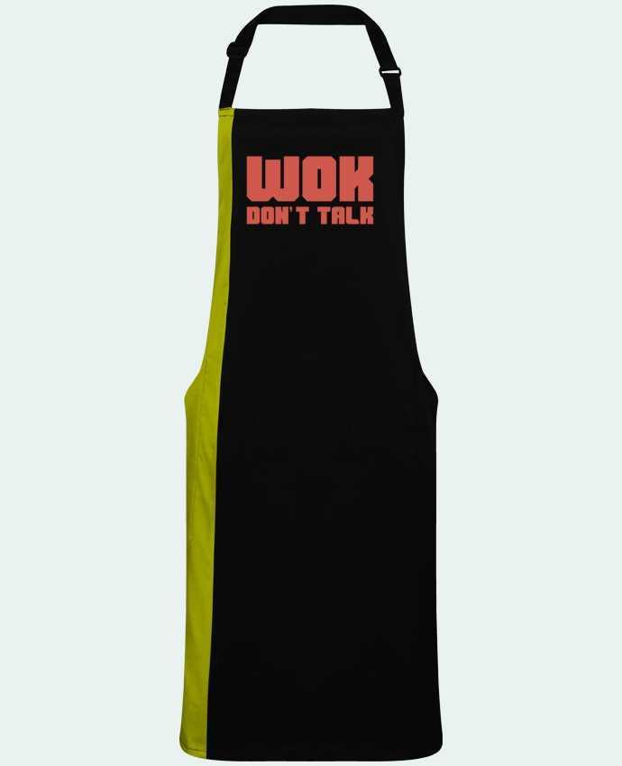 Two-tone long Apron Wok don't talk by  tunetoo