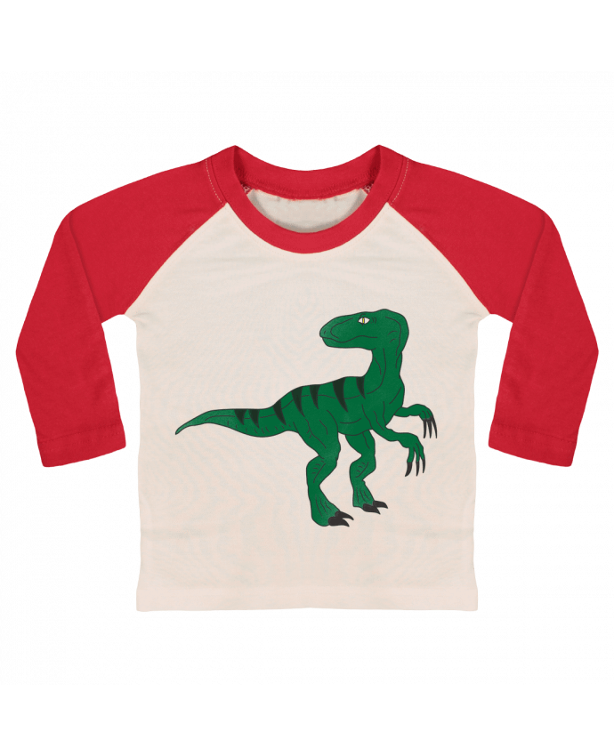 T-shirt baby Baseball long sleeve Dino by tunetoo