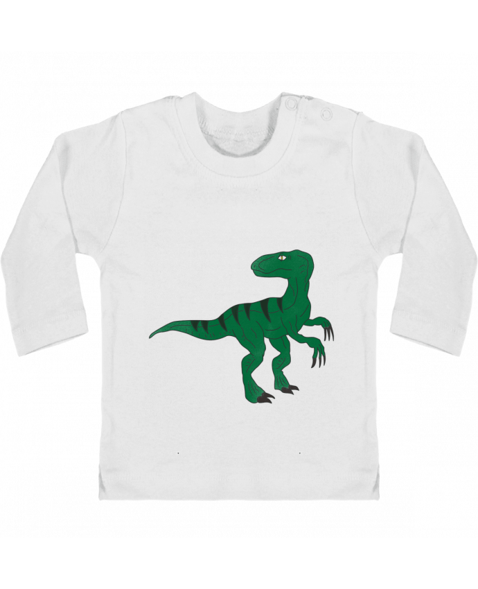Baby T-shirt with press-studs long sleeve Dino manches longues du designer tunetoo
