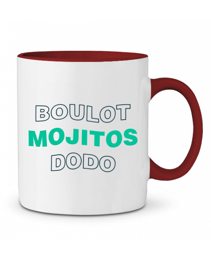Mug bicolore Boulot mojitos dodo tunetoo