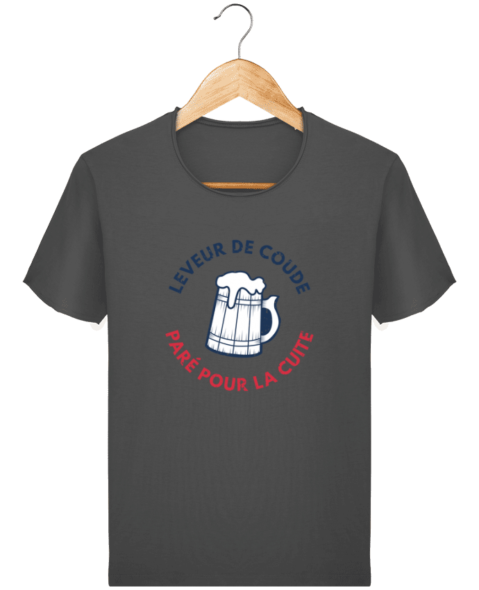 T-shirt Homme vintage Leveur de coude - Paré pour la cuite par tunetoo