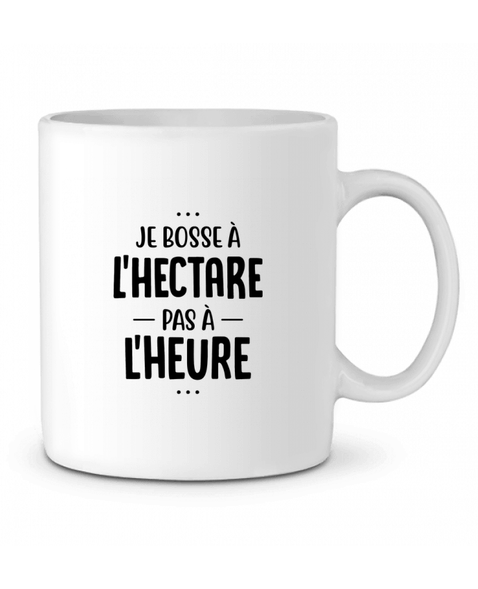Ceramic Mug Je bosse à l'hectare agriculteur by Original t-shirt