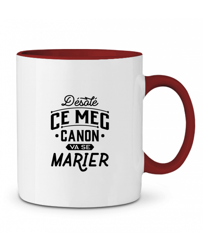 Two-tone Ceramic Mug ce mec canon va se marier evg Original t-shirt