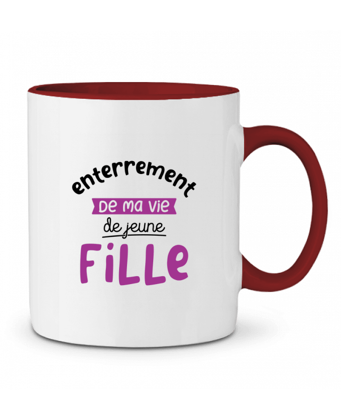 Mug bicolore Enterrement de ma vie de jeune evjf mariage Original t-shirt