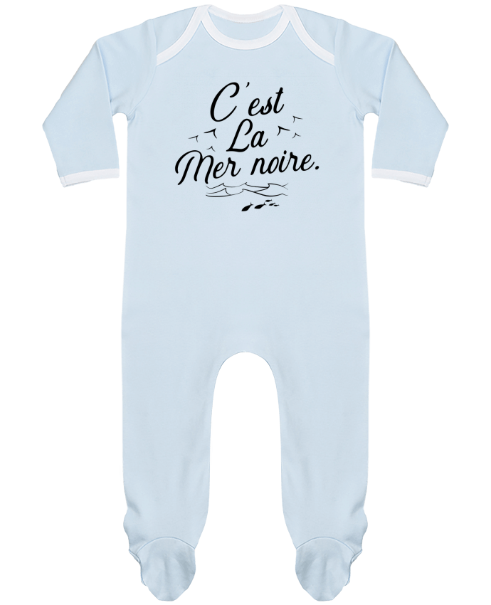 Baby Sleeper long sleeves Contrast C'est la mer noire by Original t-shirt