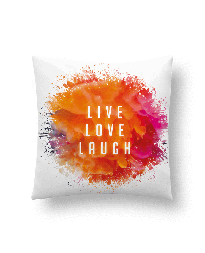 Cushion synthetic soft 45 x 45 cm Live Love Laugh by Sonia Diao