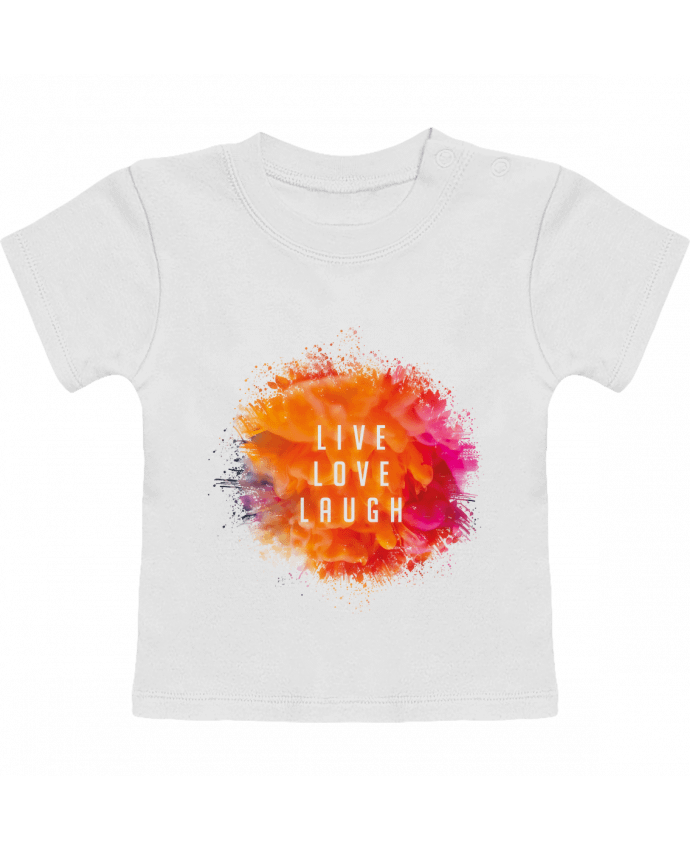 T-Shirt Baby Short Sleeve Live Love Laugh manches courtes du designer Sonia Diao