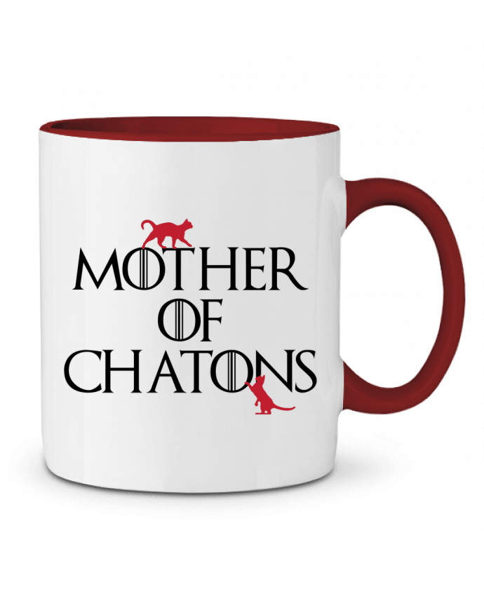 Two-tone Ceramic Mug Mother of chatons tunetoo