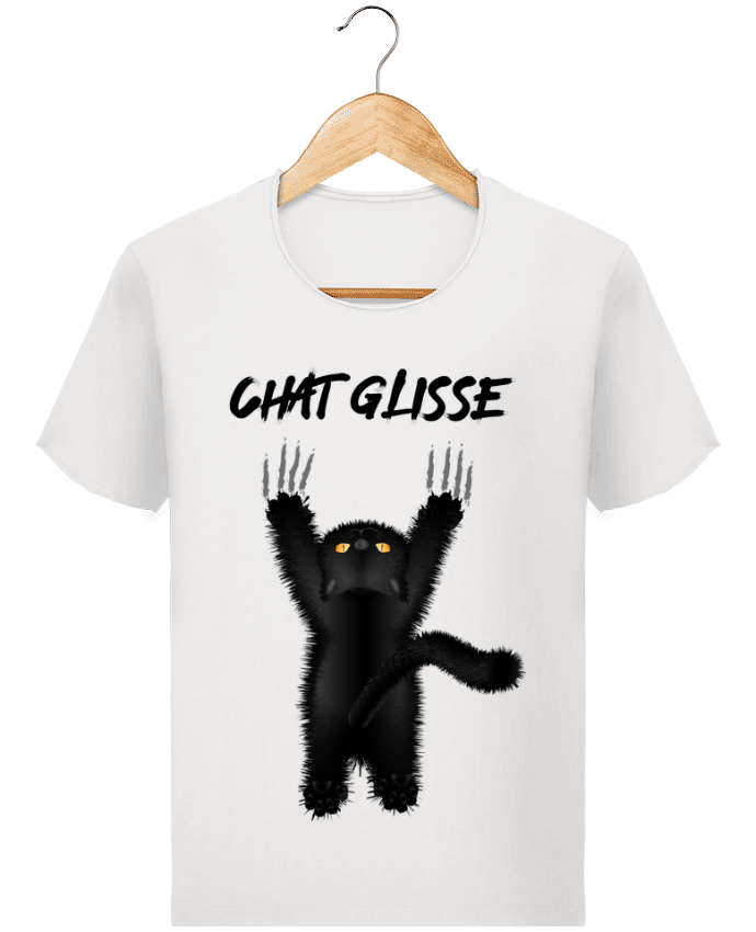  T-shirt Homme vintage Chat Glisse par Nathéo