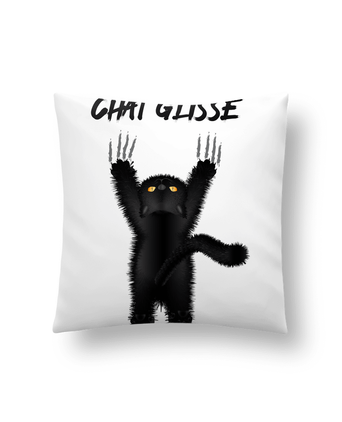 Cushion synthetic soft 45 x 45 cm Chat Glisse by Nathéo