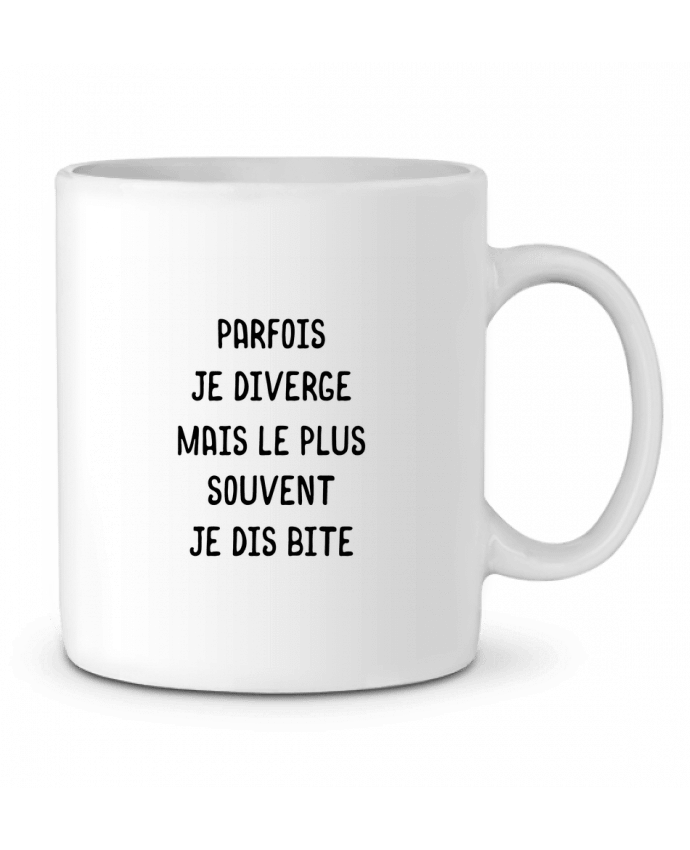 Ceramic Mug Parfois je diverge cadeau by Original t-shirt