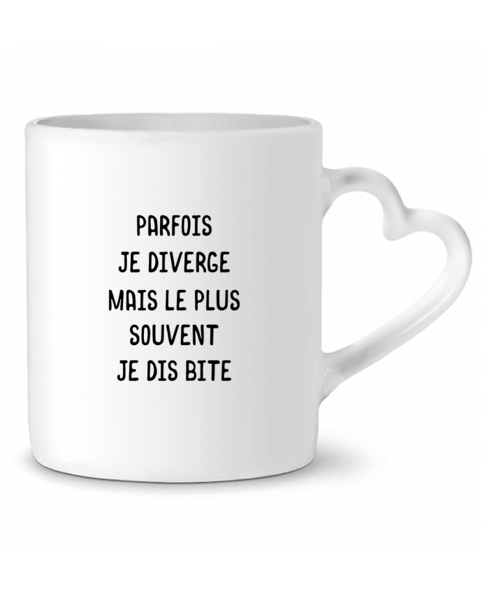 Mug Heart Parfois je diverge cadeau by Original t-shirt