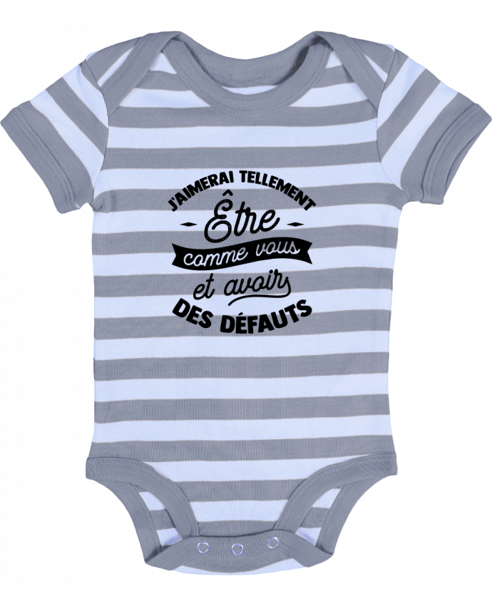 Baby Body striped J'aimerai être comme vous cadeau - Original t-shirt