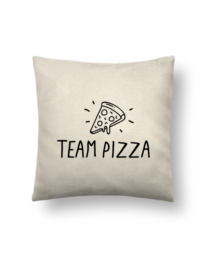 Coussin suédine Team pizza cadeau humour par Original t-shirt
