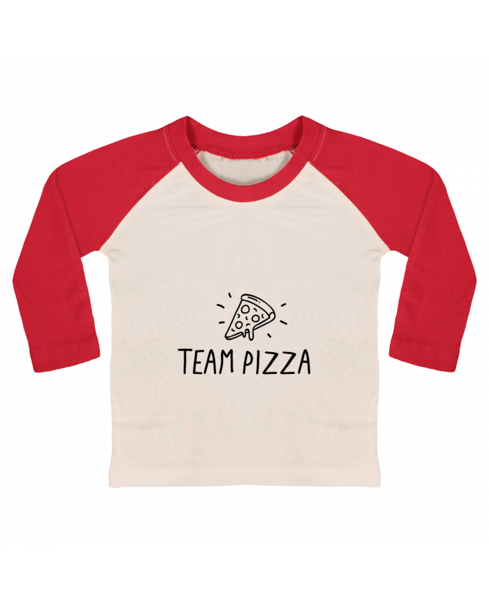 Tee-shirt Bébé Baseball ML Team pizza cadeau humour par Original t-shirt