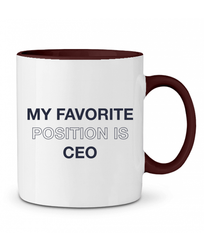 Mug bicolore My favorite position is CEO tunetoo