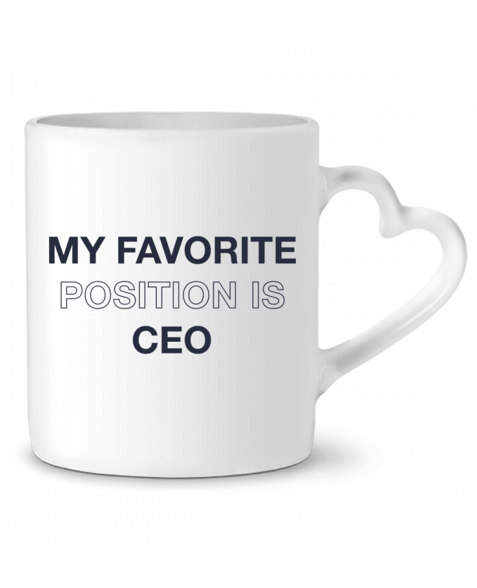 Mug coeur My favorite position is CEO par tunetoo