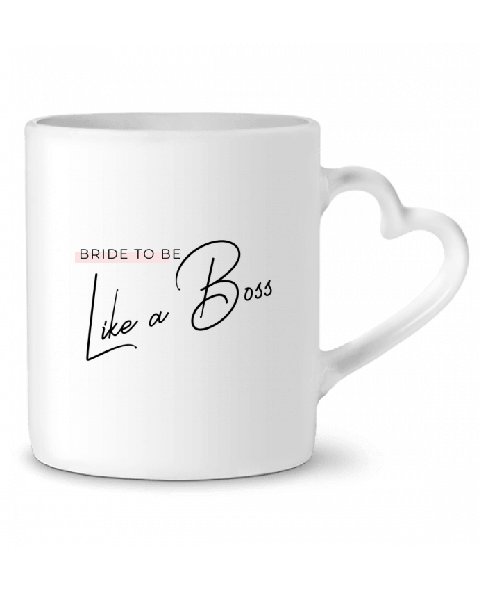Mug coeur BRIDE TO BE LIKE A BOSS par NOX events