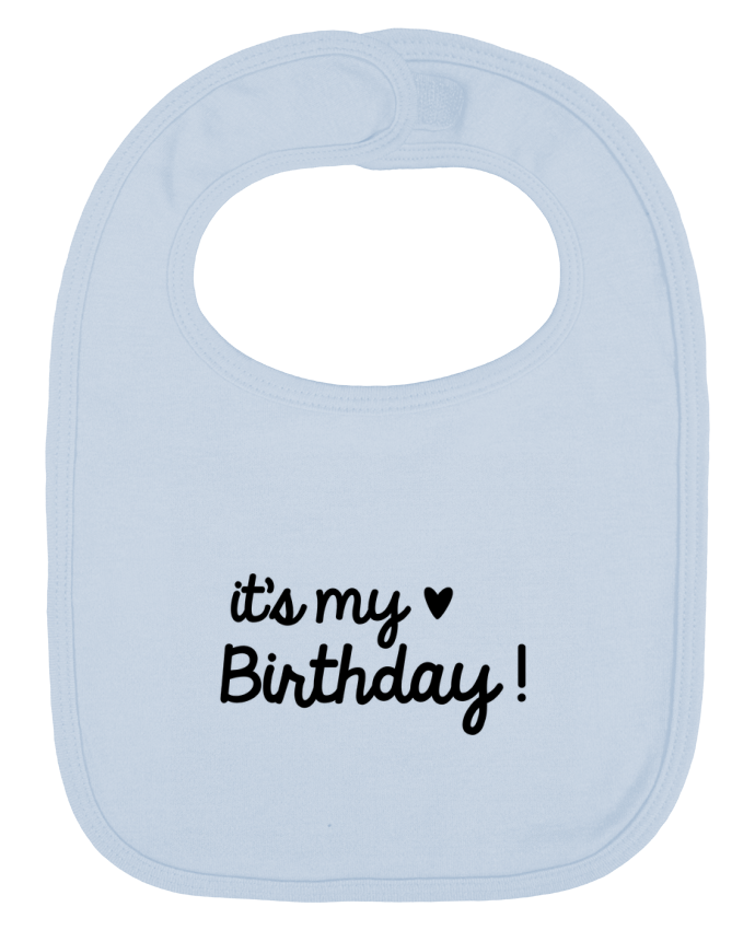 Baby Bib plain and contrast it's my birthday cadeau by Original t-shirt