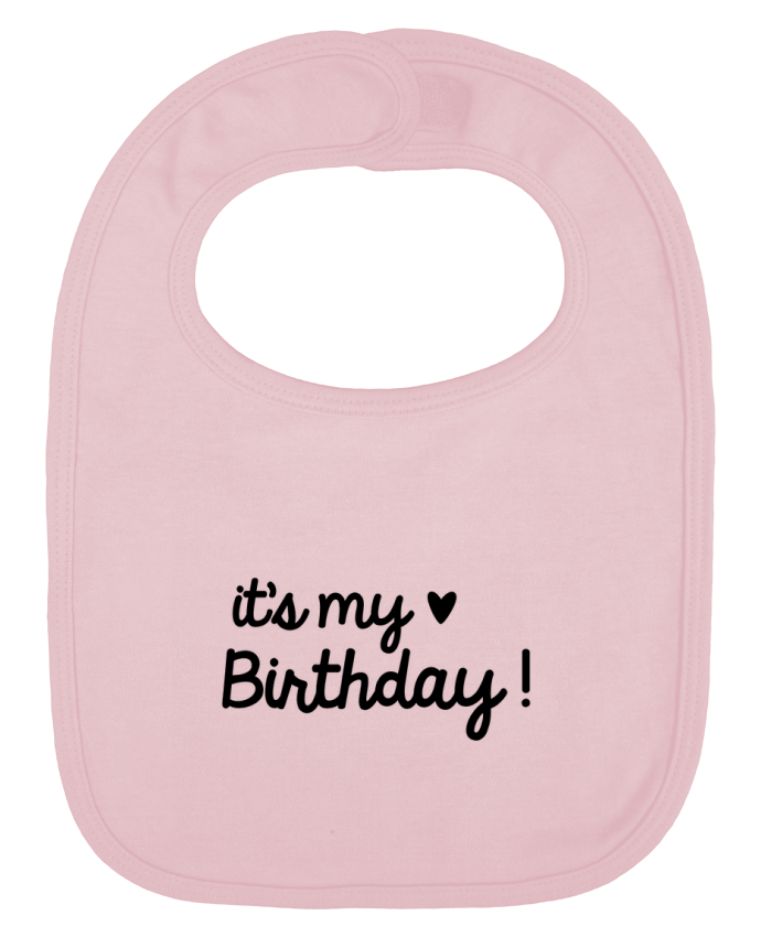 Baby Bib plain and contrast it's my birthday cadeau by Original t-shirt