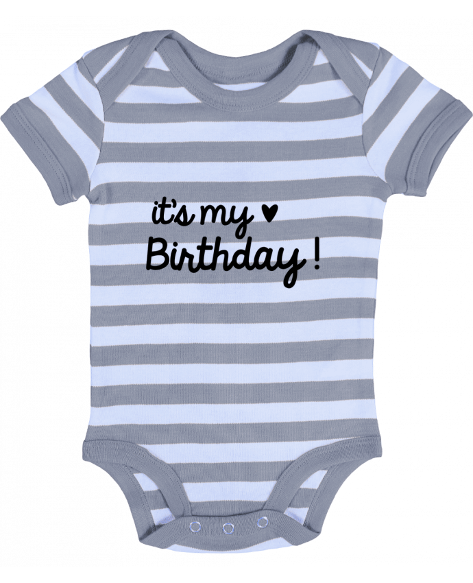 Baby Body striped it's my birthday cadeau - Original t-shirt