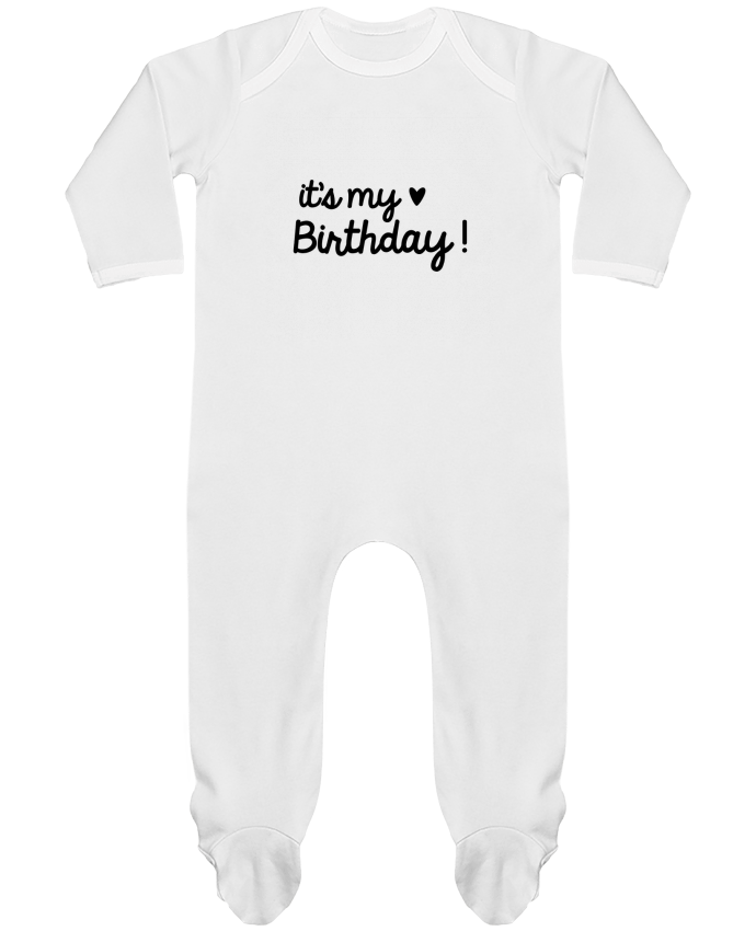 Baby Sleeper long sleeves Contrast it's my birthday cadeau by Original t-shirt