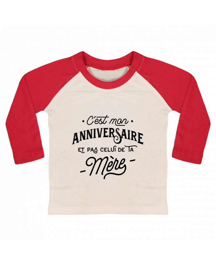 Camiseta Bebé Béisbol Manga Larga C'est mon anniversaire cadeau por Original t-shirt