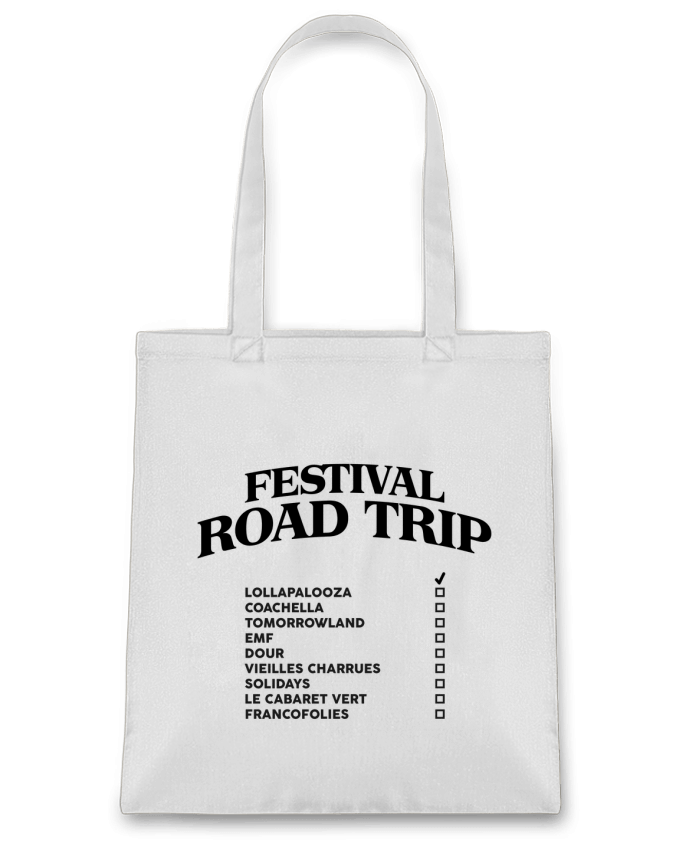 Tote Bag cotton Festival road trip by tunetoo
