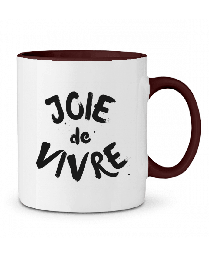 Two-tone Ceramic Mug Joie de vivre tunetoo