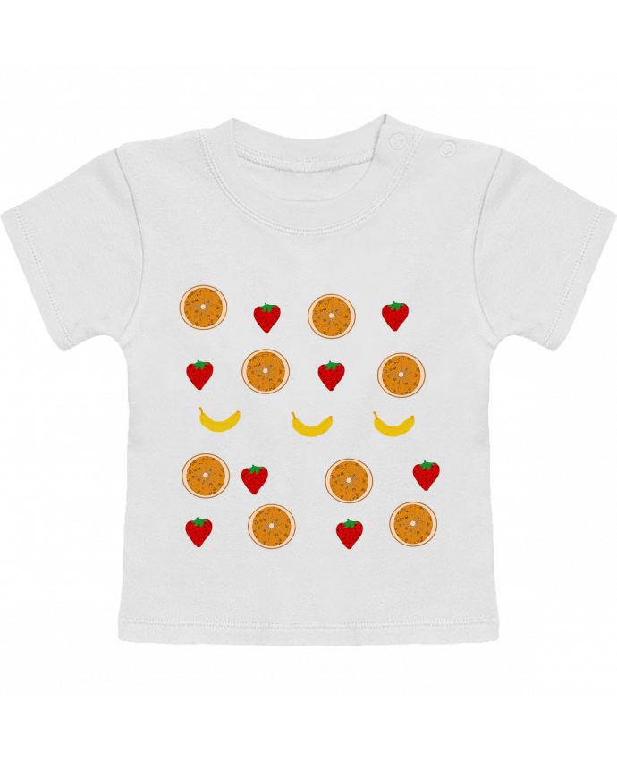 T-Shirt Baby Short Sleeve Fruits manches courtes du designer Paalapaa