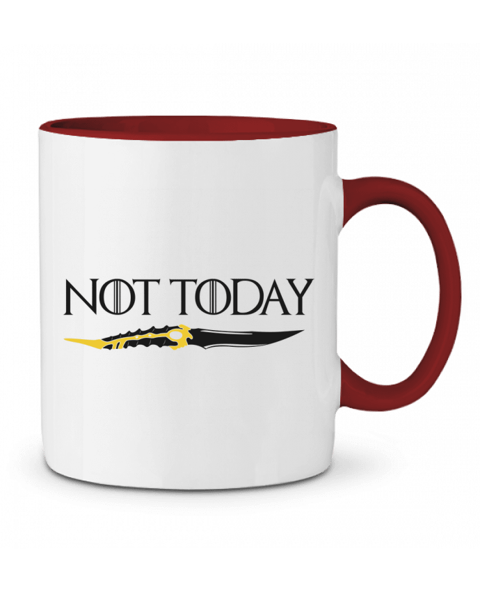 Mug bicolore Not today - Arya Stark tunetoo