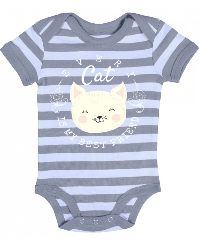 Body Bebé a Rayas every cat is my best friend - livelongdesign