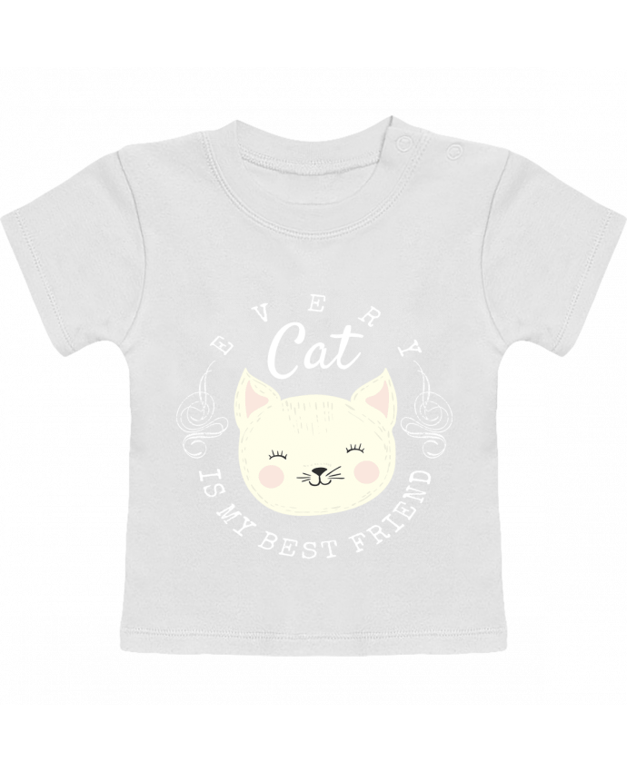 T-shirt bébé every cat is my best friend manches courtes du designer livelongdesign