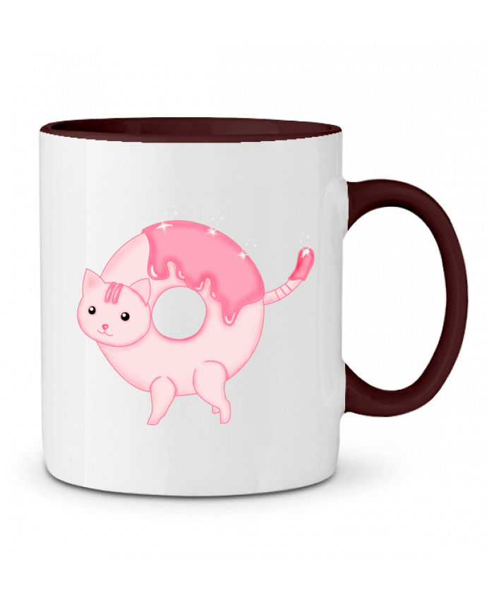 Two-tone Ceramic Mug Tasty Donut Cat Thesoulofthedevil
